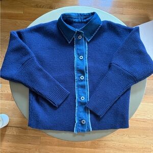 Commense Blue Button-Up Cardigan